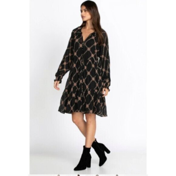 NWT Johnny Was Jackie Mini Long Sleeve Sheer Dress - Picture 16 of 16
